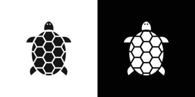 turtle icon Flat set outline vector