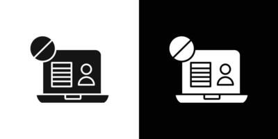 Unauthorized Access icon Flat set outline vector