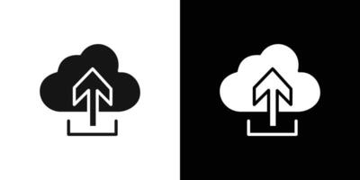 Upload Icon Flat set outline vector