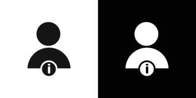 User information icon Flat set outline vector