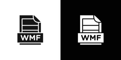 WMF File Document Icon Flat set outline vector