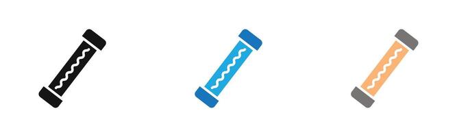 Electric fuse icon outline collection or set in black and white vector