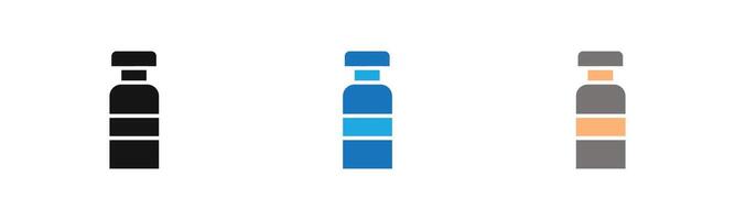 injection vial icon outline collection or set in black and white vector
