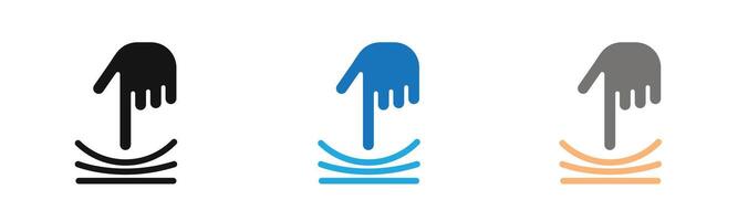 Resilience material icon outline collection or set in black and white vector