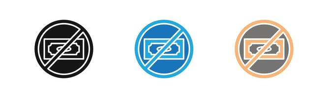 Stop Corruption icon outline collection or set in black and white vector
