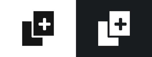 Add Icon linear graphics set in black vector