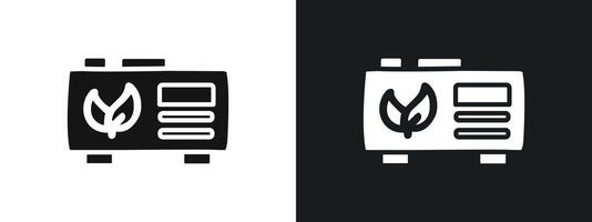 anaerobic digestion biomass icon linear graphics set in black vector