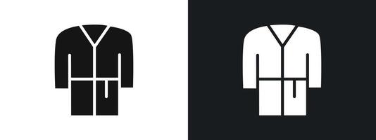 bathrobe icon linear graphics set in black vector