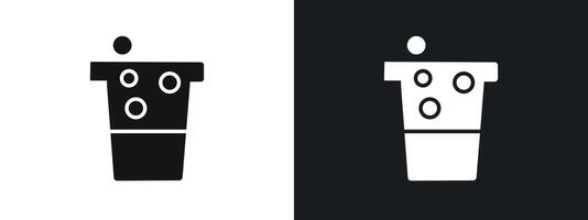 Chemistry icon linear graphics set in black vector