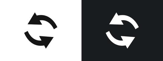 counterclockwise rotation icon linear graphics set in black vector