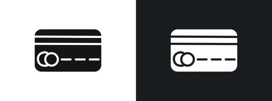 Credit Card icon linear graphics set in black vector