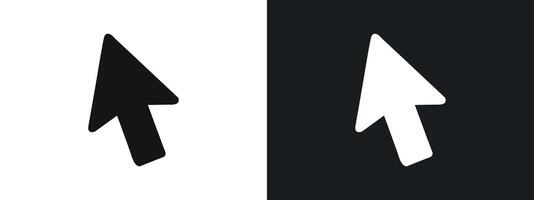 Cursor icon linear graphics set in black vector