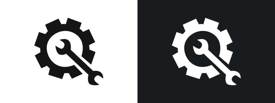 Engineering tool icon linear graphics set in black vector
