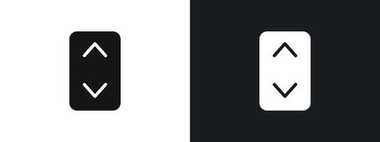 flip icon linear graphics set in black vector