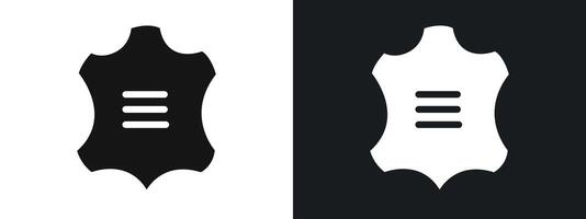 Leather Icon linear graphics set in black vector