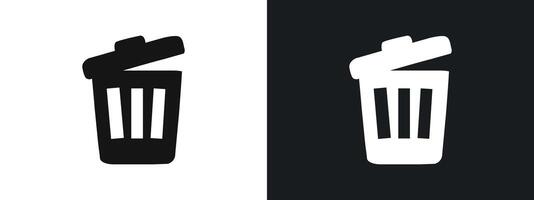 Leftovers Disposal icon linear graphics set in black vector