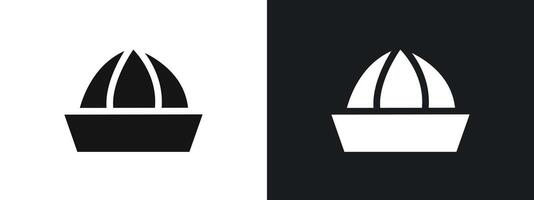 Lemon squeezer icon linear graphics set in black vector