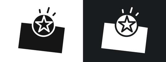 Loyalty Program icon linear graphics set in black vector