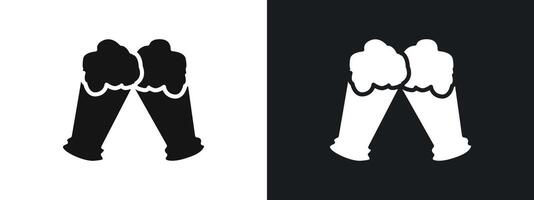 oktoberfest icon linear graphics set in black vector
