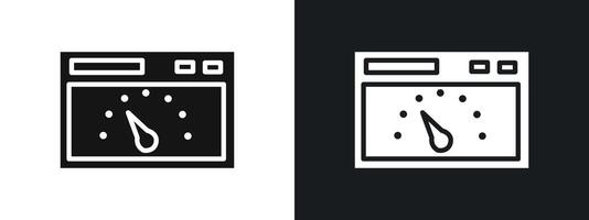 Page speed icon linear graphics set in black vector