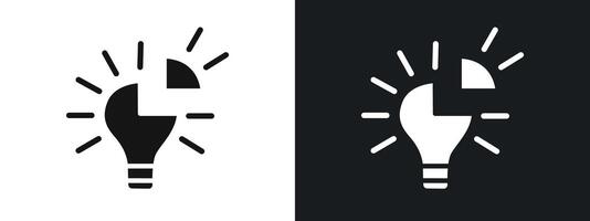 Problem solving skills icon linear graphics set in black vector