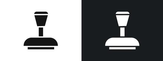 Rubber Stamp icon linear graphics set in black vector
