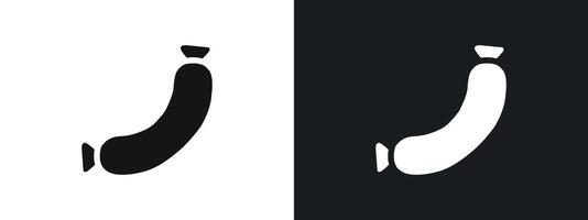 sausages icon linear graphics set in black vector