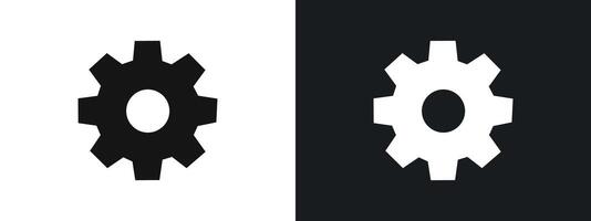 Setup icon linear graphics set in black vector