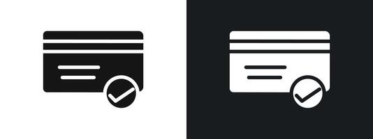 secure checkout icon linear graphics set in black vector