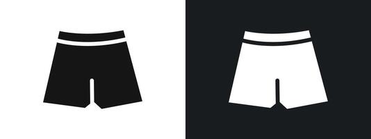 shorts icon linear graphics set in black vector