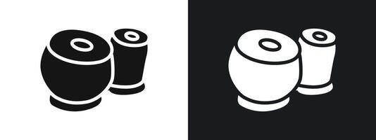 Tabla icon linear graphics set in black vector