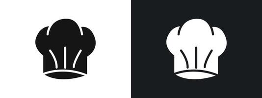 Toque Icon linear graphics set in black vector