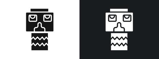 Totem icon linear graphics set in black vector