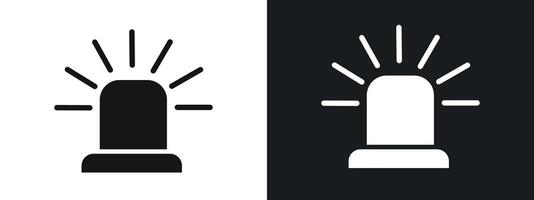 Urgent emergency icon linear graphics set in black vector