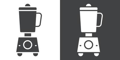 Blender icon Flat set in black and white color vector