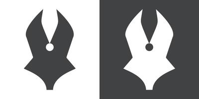 Corset icon Flat set in black and white color vector