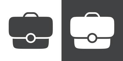 Job Seeking Icon Flat set in black and white color vector