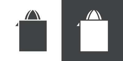 Lemon squeezer icon Flat set in black and white color vector
