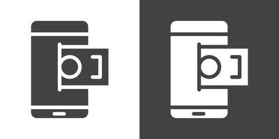 Payment method icon Flat set in black and white color vector