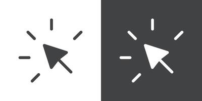 select element icon Flat set in black and white color vector