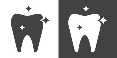 tooth Polish icon Flat set in black and white color vector
