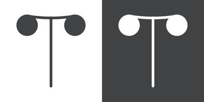 Wind up key icon Flat set in black and white color vector