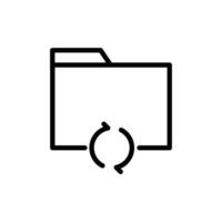 Efficient Folder Sync Icon for Cloud Storage and Data Backup Graphics Ideal for Representing Synchronization and File Management Solutions vector