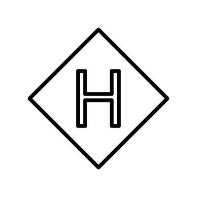 helicopter helipad icon Logo symbol outline set