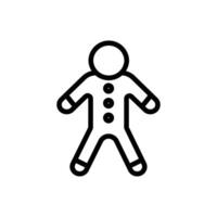 Fun Man Cookie Icon for Bakery and Dessert Graphics Perfect for Representing Man-Shaped Cookies and Baked Goods vector