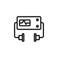 Life-Saving Rescue Defibrillator Icon for Emergency and Healthcare Graphics Essential for Representing Defibrillation and Emergency Medical Services vector