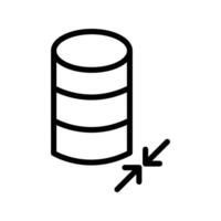 Shrink database icon Logo symbol outline set vector