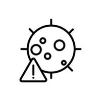 Virus Warning Alert icon Logo symbol outline set vector