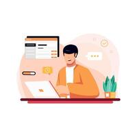 Flat design accept tasks concept illustration vector