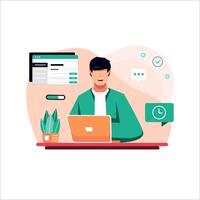Flat design accept tasks concept illustration vector